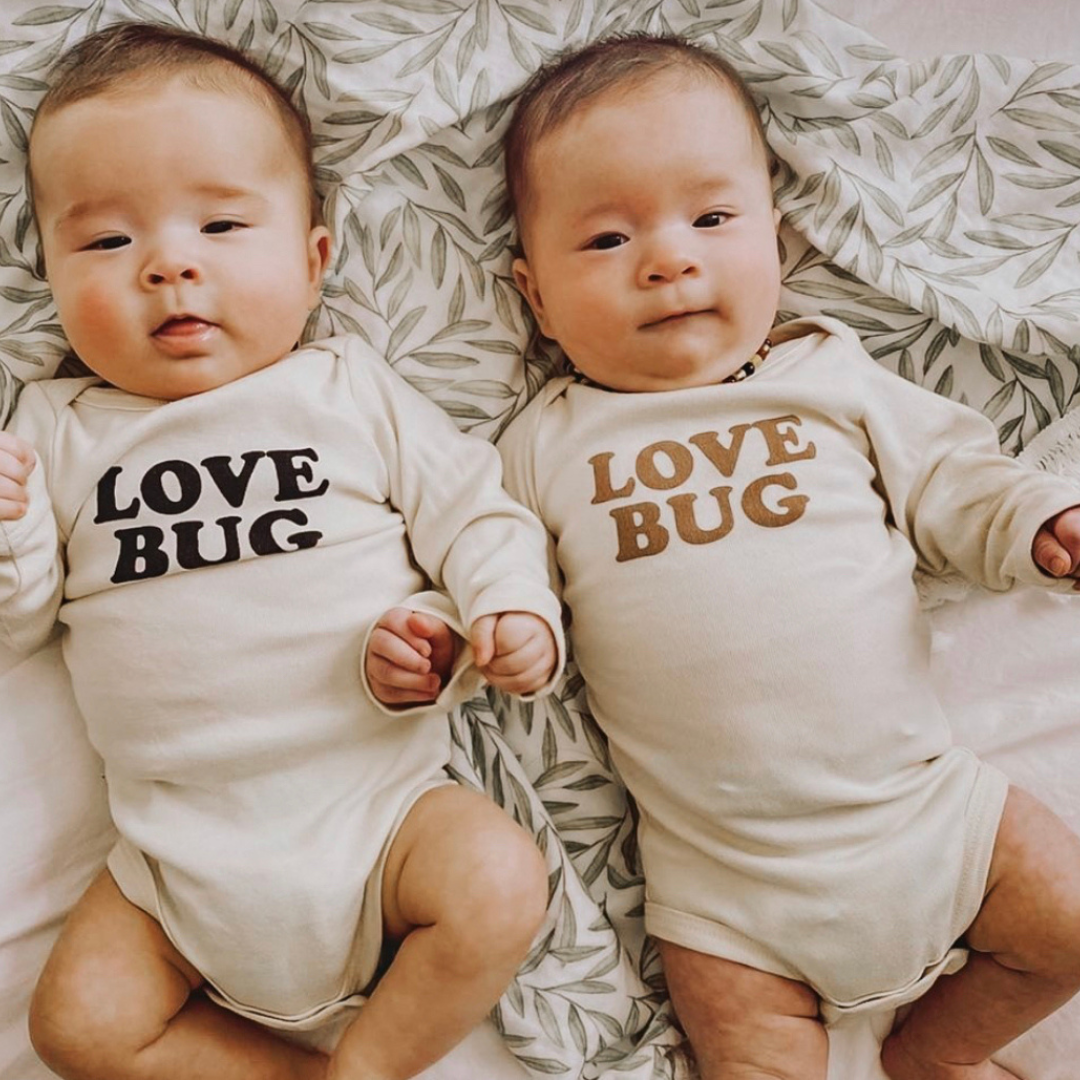 Baby Love Bug Long-Sleeve Organic Cotton Bodysuit