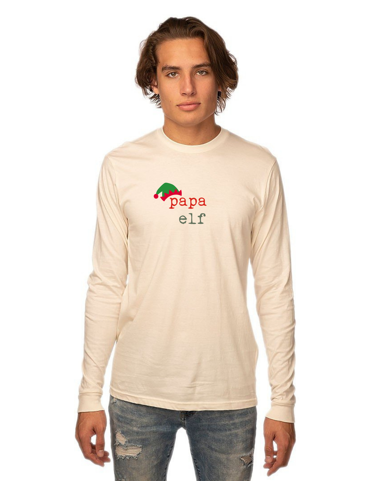 PREORDER Papa Elf Organic Cotton Long Sleeve Adult Tee
