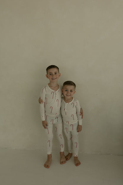 Bamboo Two Piece Pajamas | Candy Cane