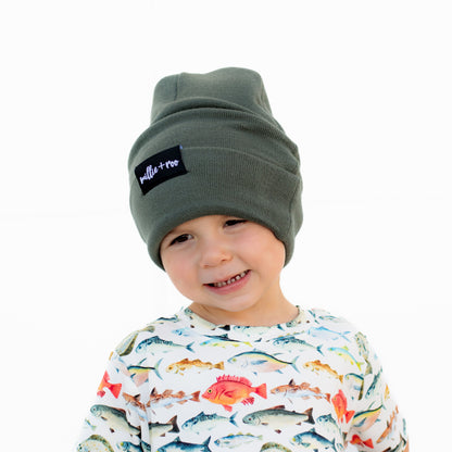 BAMBOO CUFF BEANIE- Sage