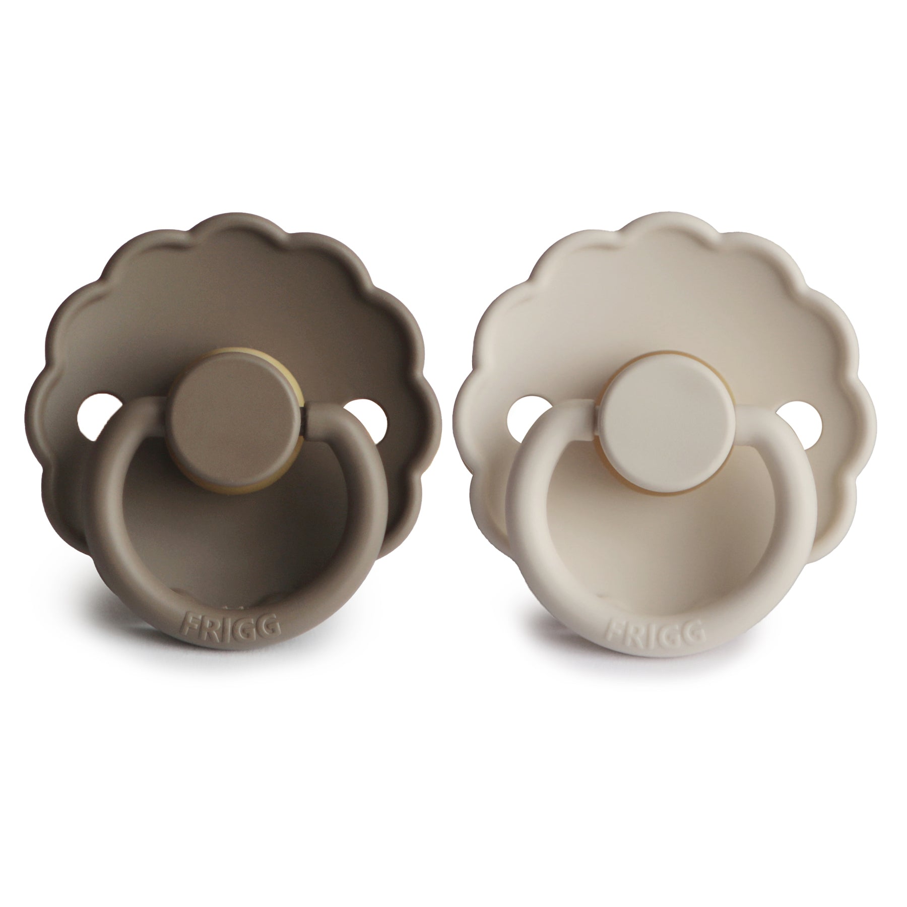 FRIGG Daisy Natural Rubber Pacifier 2 - Pack - Tenth &amp; Pine - FRIGG PACIFIERS - 6 - 18 months - Pink Cream/Poppy