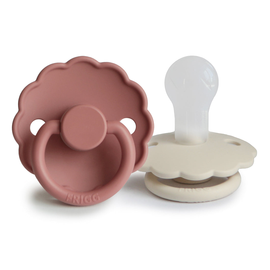 FRIGG Daisy Silicone Pacifier 2 - Pack - Tenth &amp; Pine - FRIGG PACIFIERS - 0 - 6 months - Powder Blush/Cream