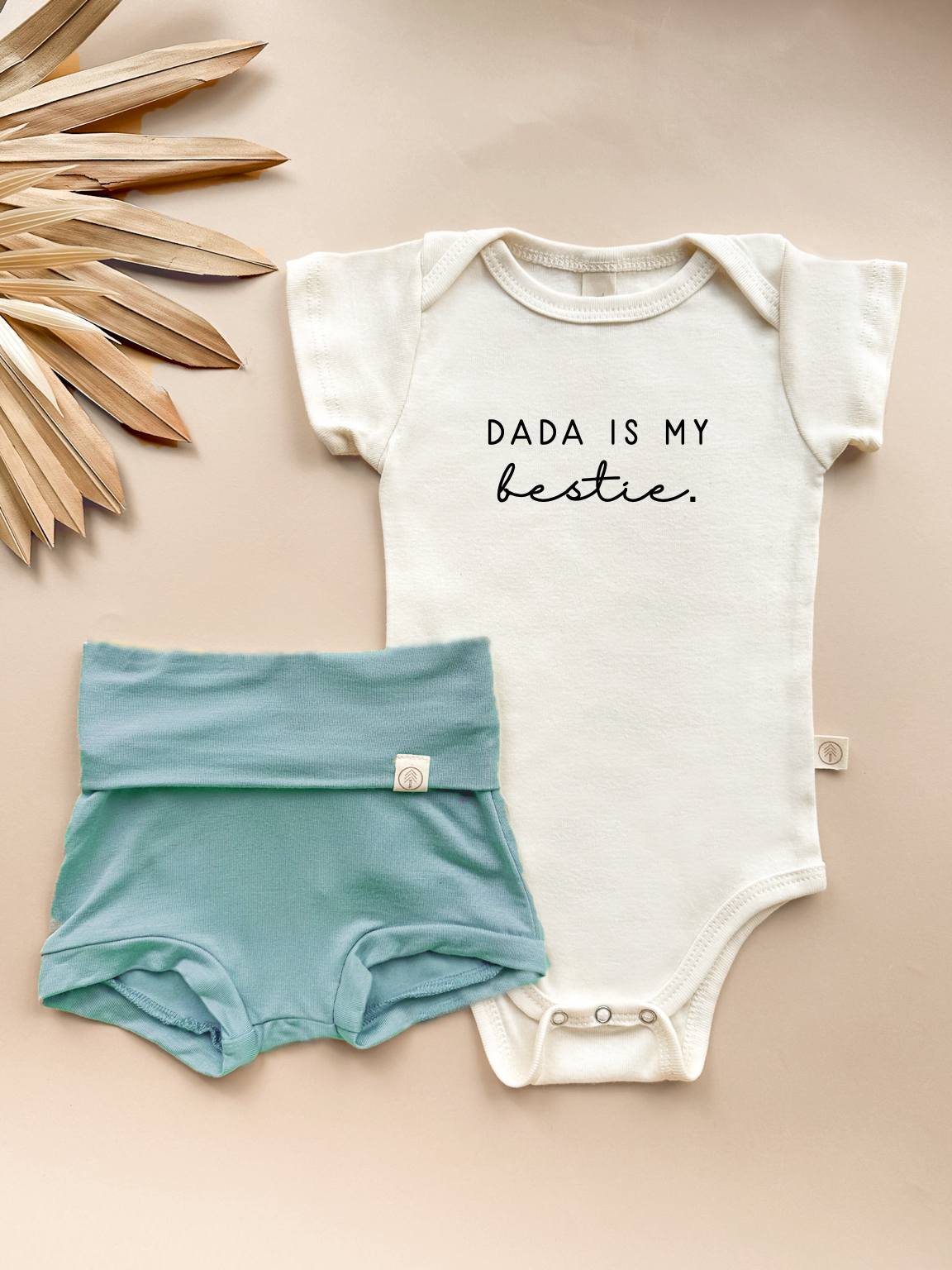 Dada is my Bestie - Bundle Seafoam Bloomers Outfit Set