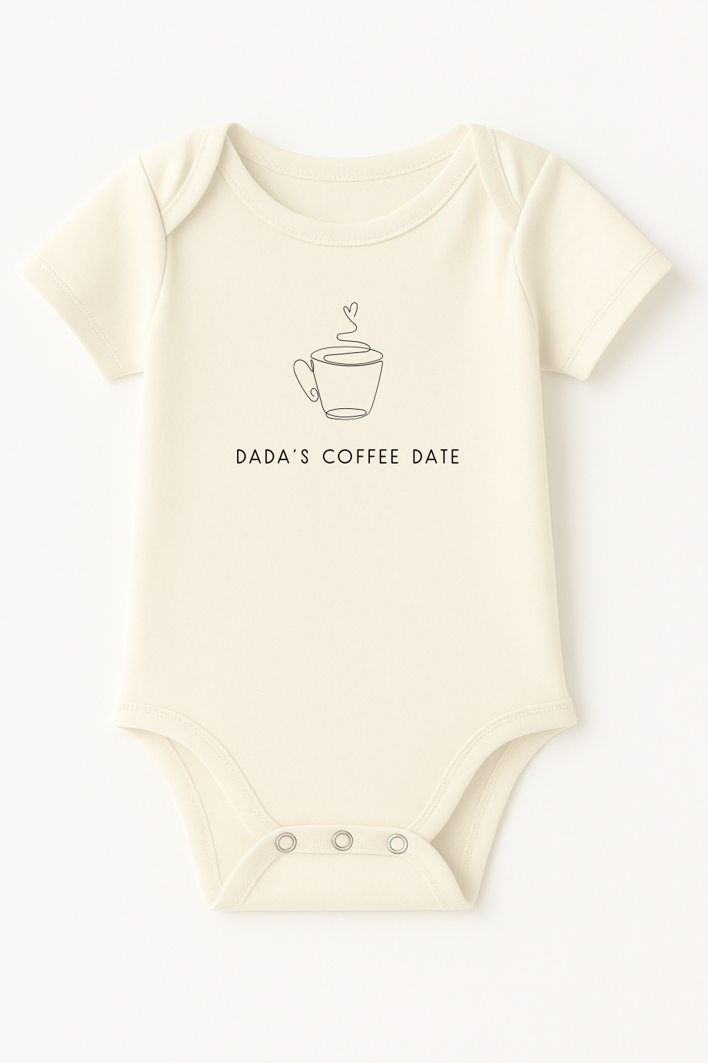 Dada's Coffee Date Organic Baby Bodysuit  Short Sleeve