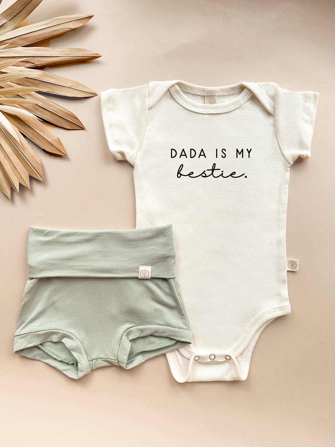 Dada is my Bestie - Bundle Sage Bloomers Outfit Set