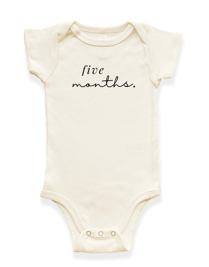 Monthly Milestones Organic Baby Bodysuit