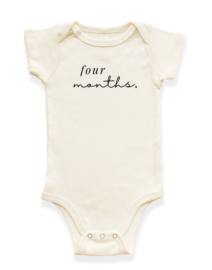 Monthly Milestones Organic Baby Bodysuit