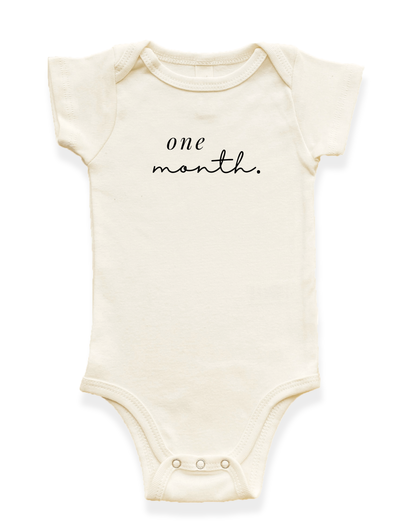 Monthly Milestones Organic Baby Bodysuit