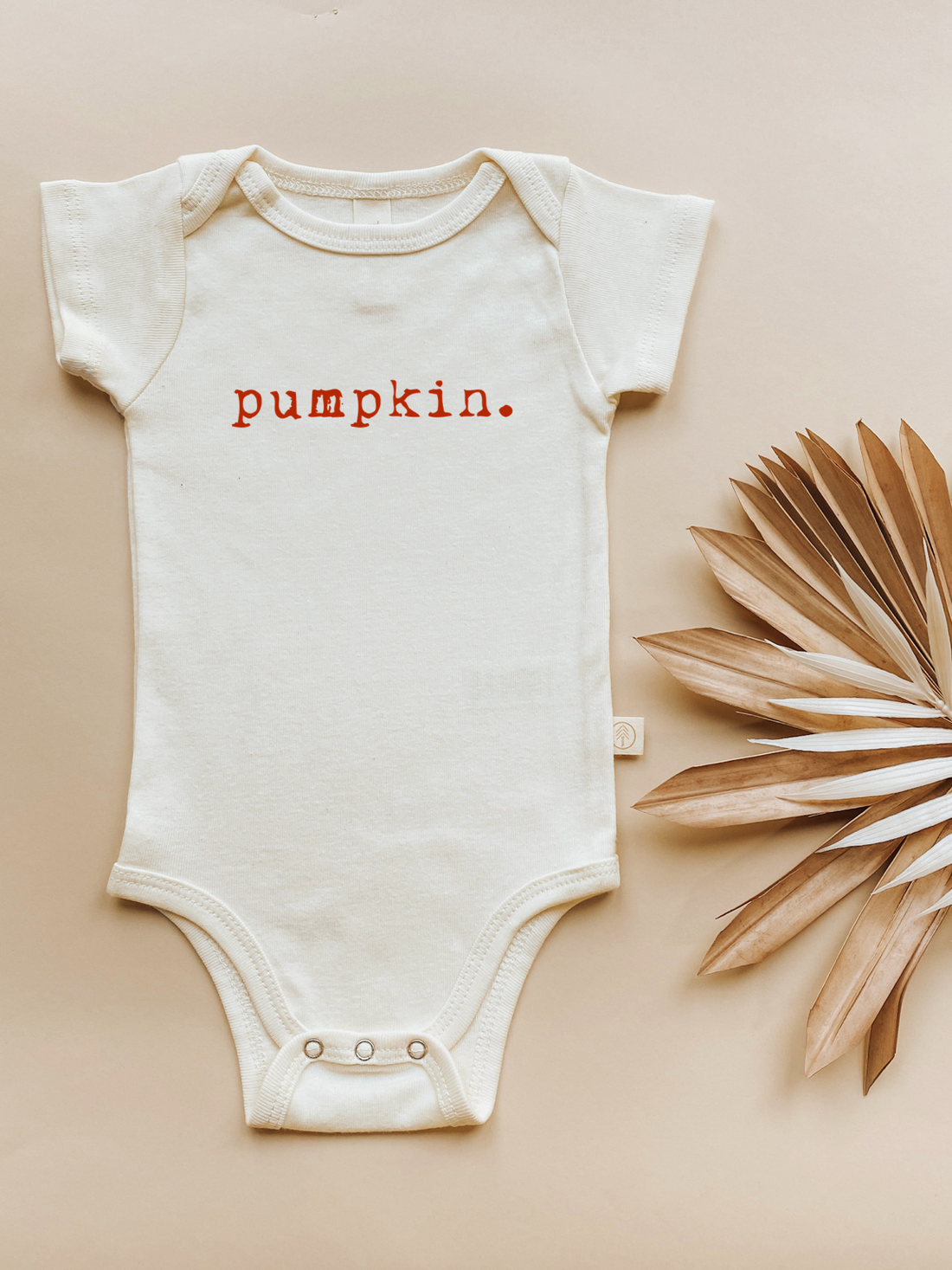 Short Sleeve Bodysuit | Pumpkin | Organic Cotton