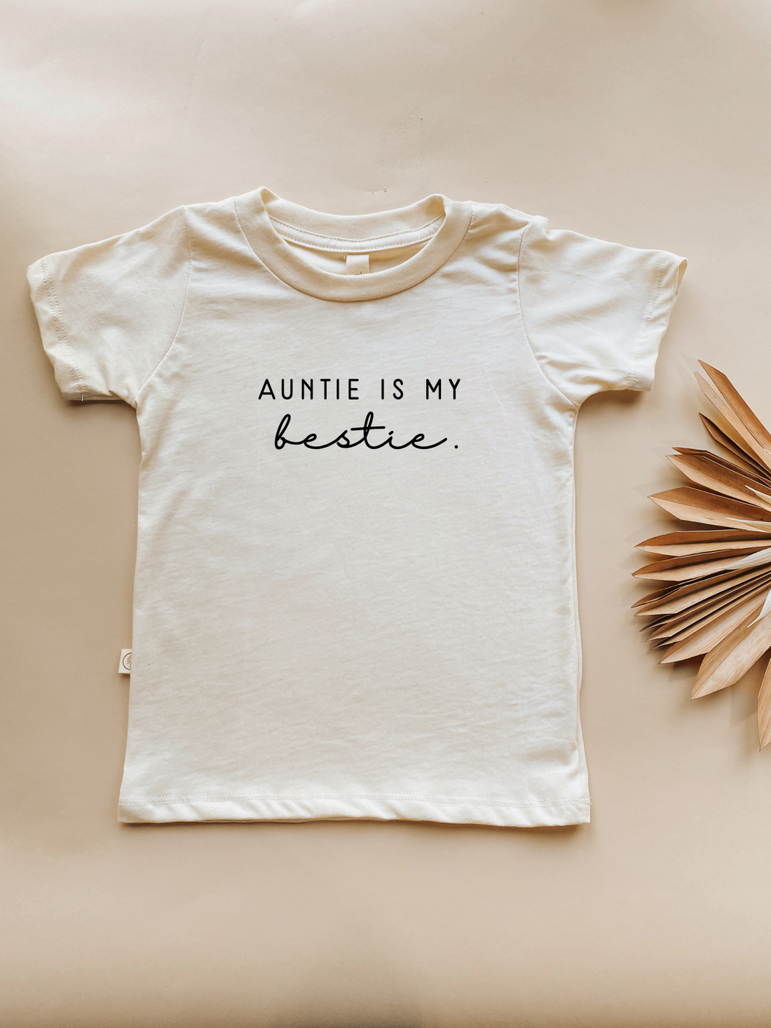 Toddler Crew Neck Tee | Auntie is My Bestie | Organic Cotton