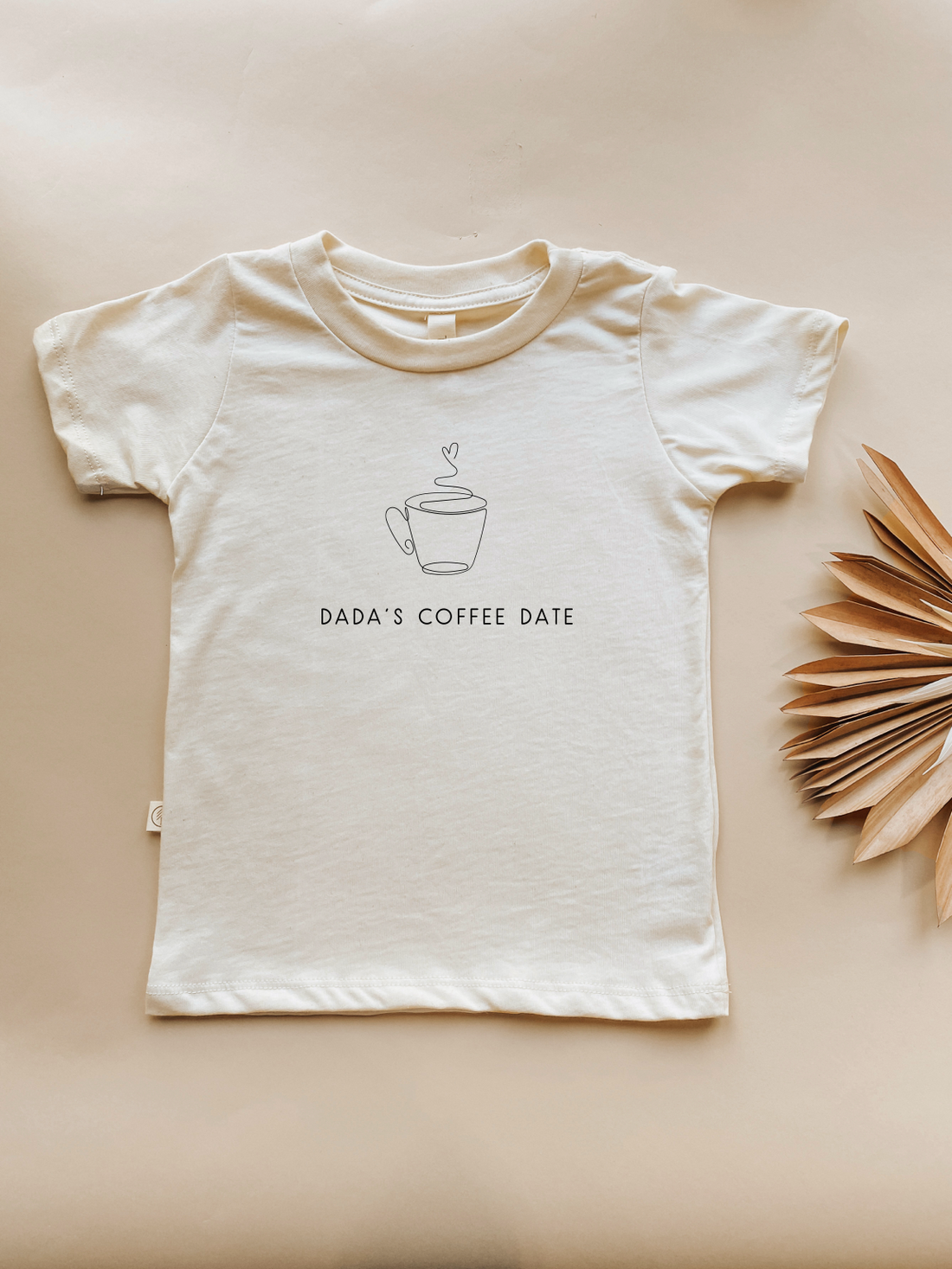 Toddler Crew Neck Tee | Dadas Coffee Date | Organic Cotton
