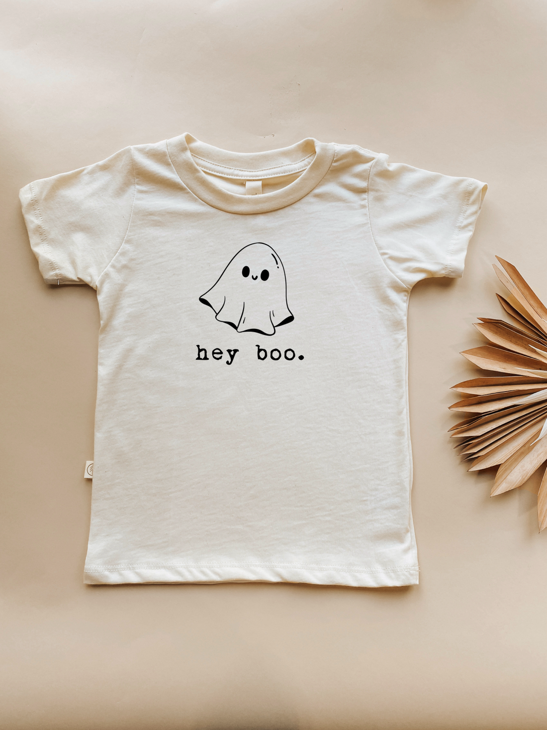 Toddler Crew Neck Tee | Hey Boo Ghost | Organic Cotton