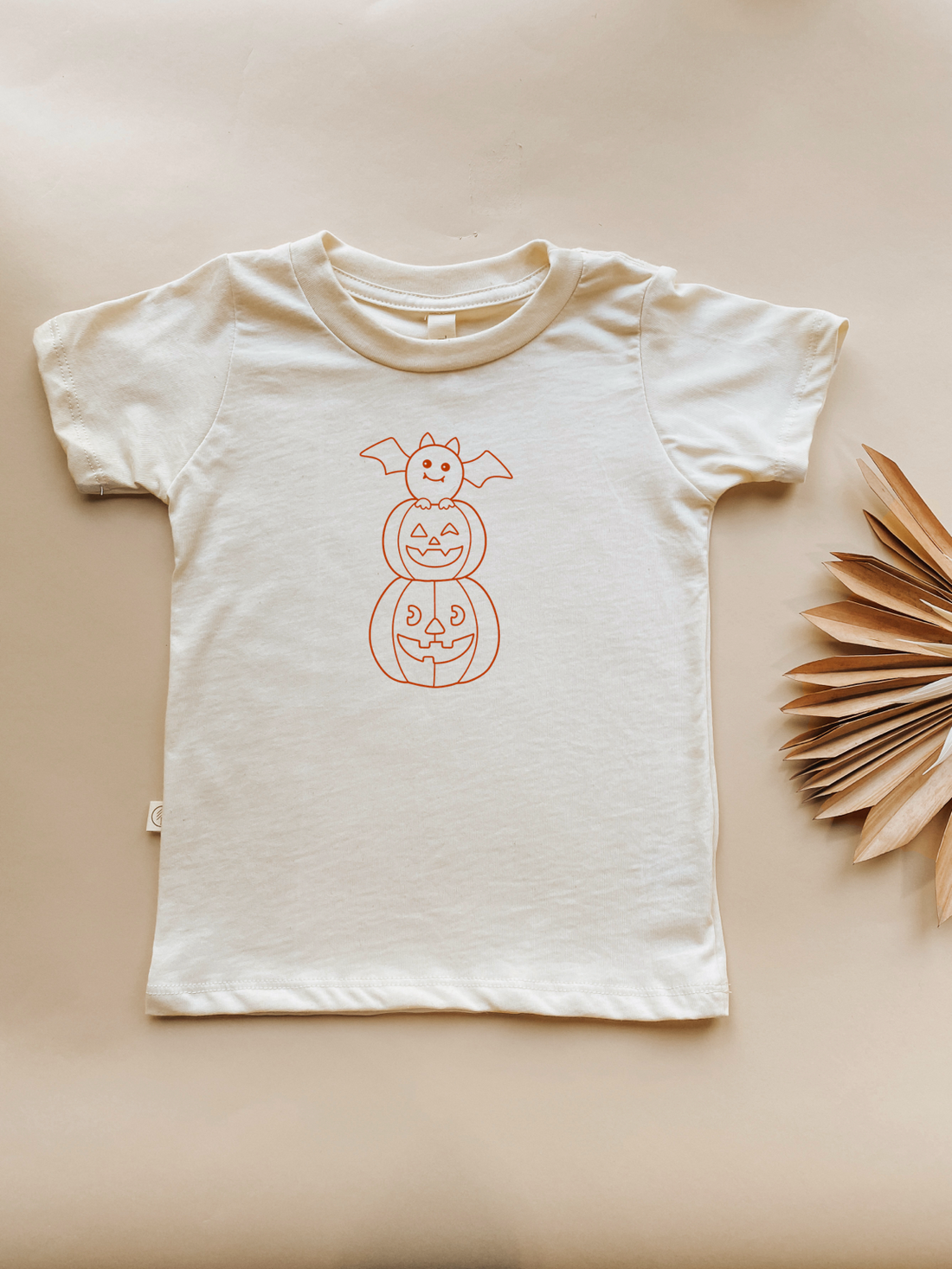 Toddler Crew Neck Tee | Pumpkin Stack Bat | Organic Cotton