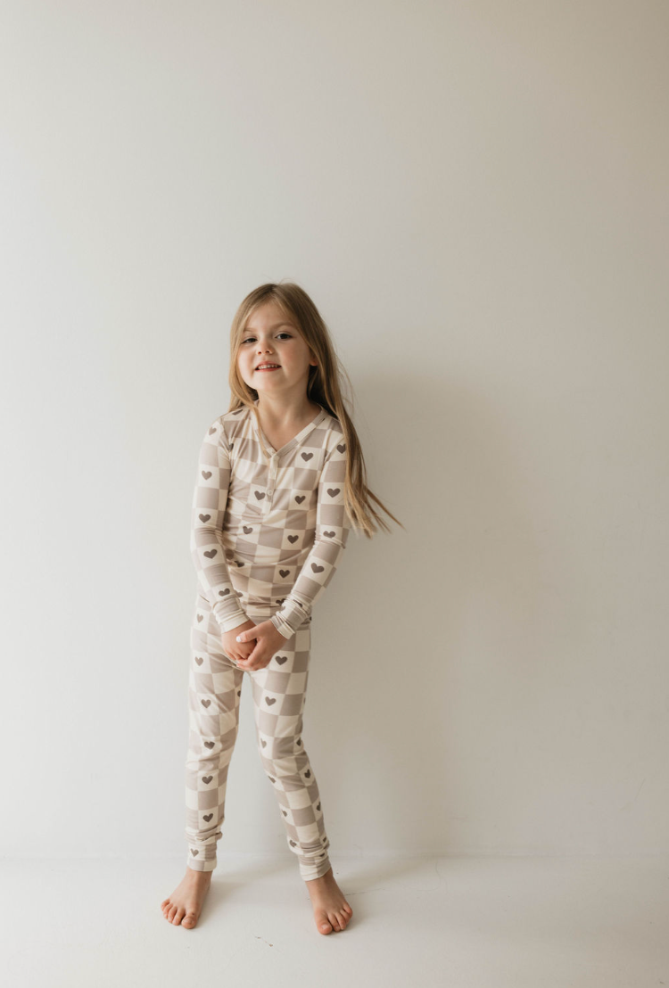 Bamboo Two Piece Pajama | Check Your Heart