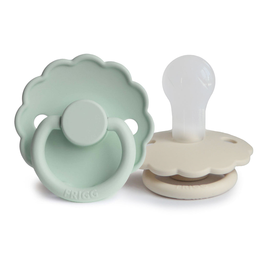 FRIGG Daisy Silicone Pacifier 2 - Pack - Tenth &amp; Pine - FRIGG PACIFIERS - 0 - 6 months - Seafoam/Cream