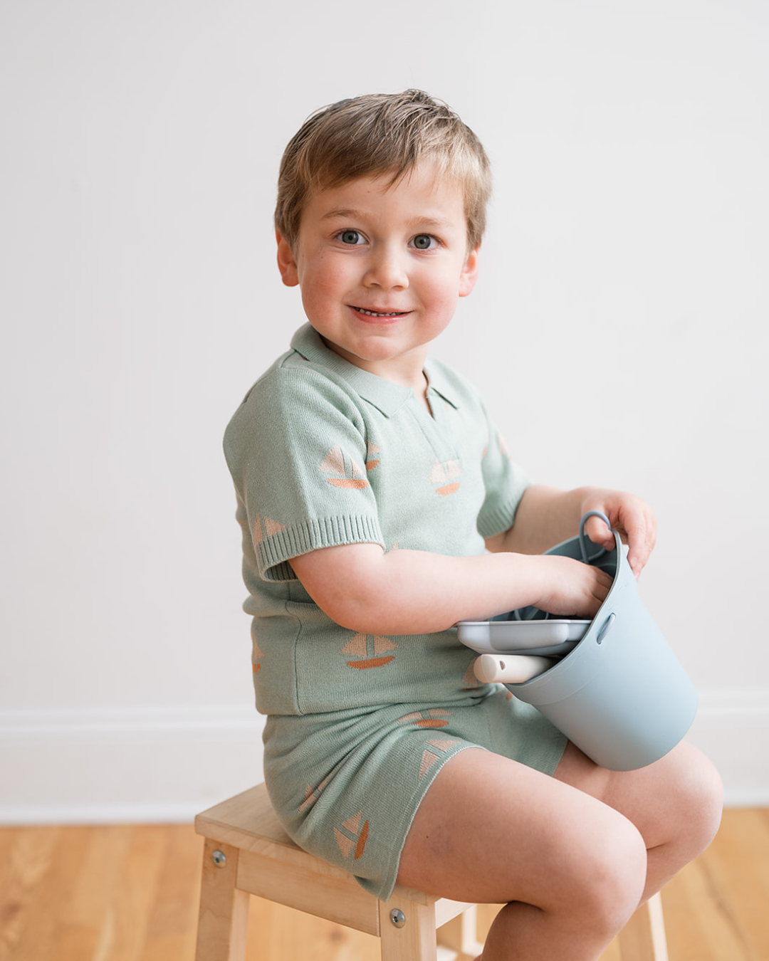 Cameron Knit Polo Seafoam