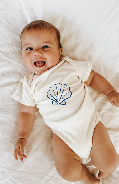 Seashell Organic Cotton Baby Bodysuit