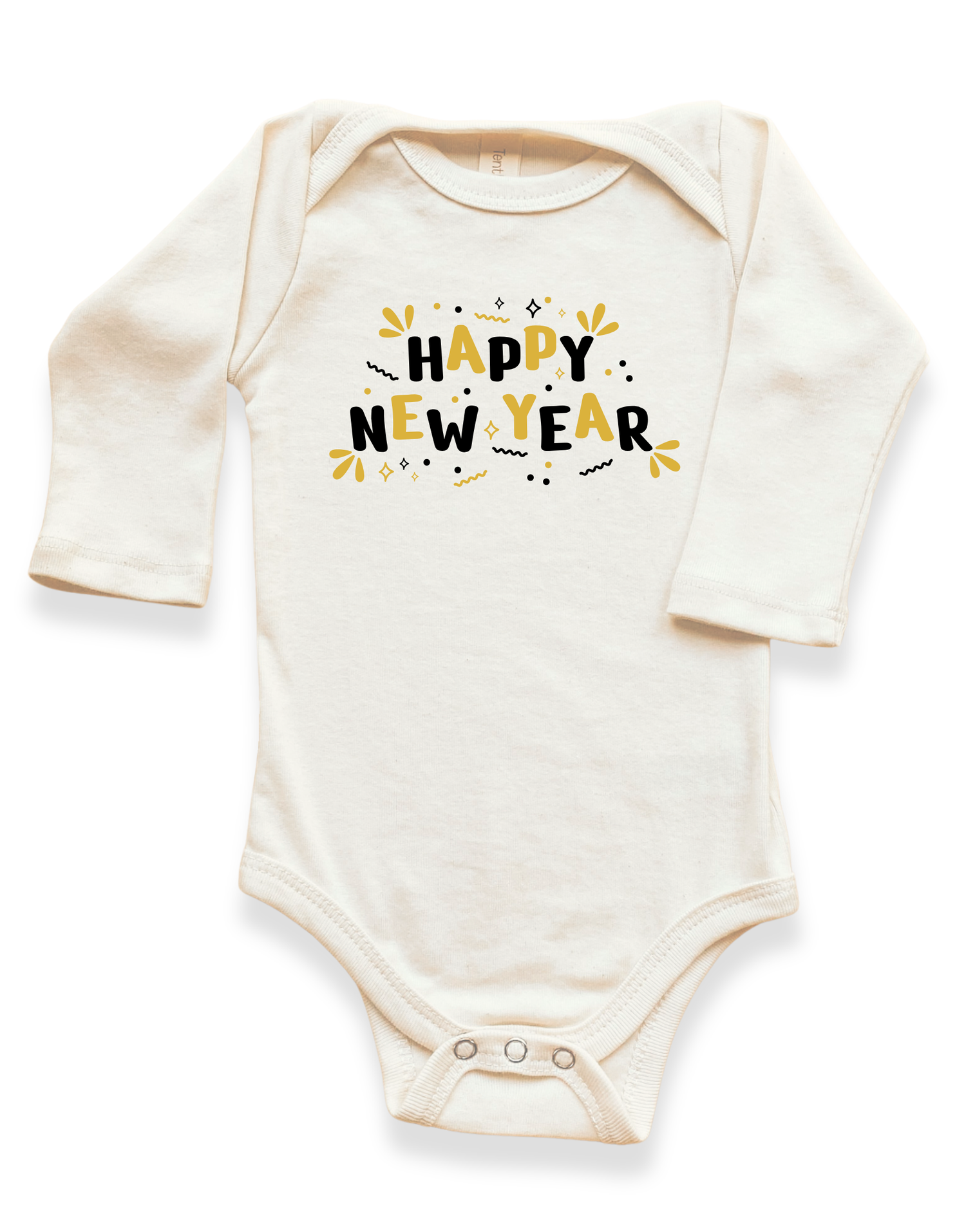 Happy New Year Organic Baby Bodysuit Long Sleeve