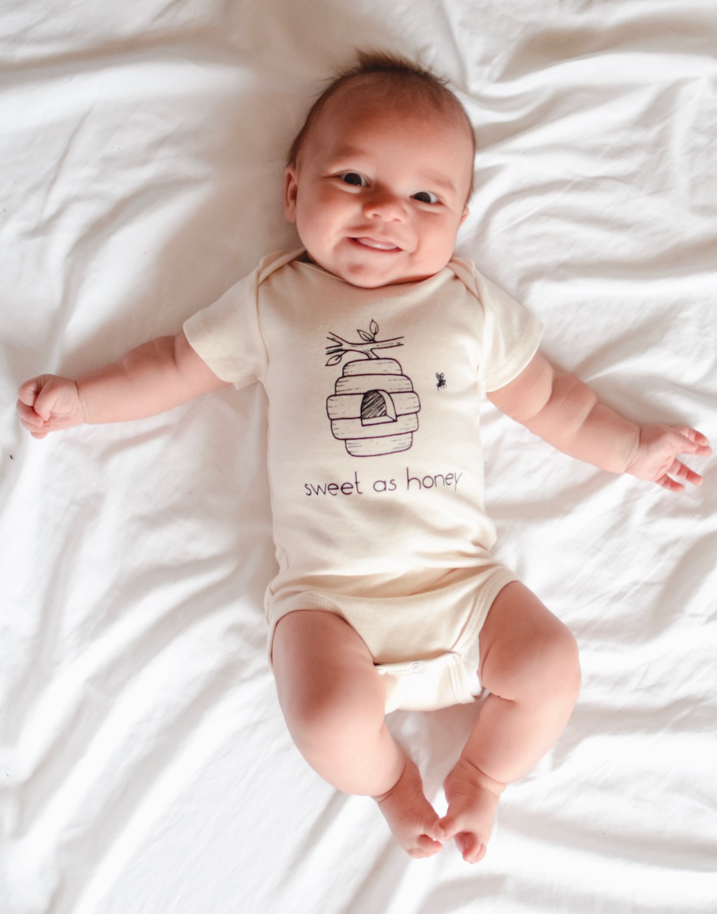 Sweet as Honey Organic Baby Bodysuit