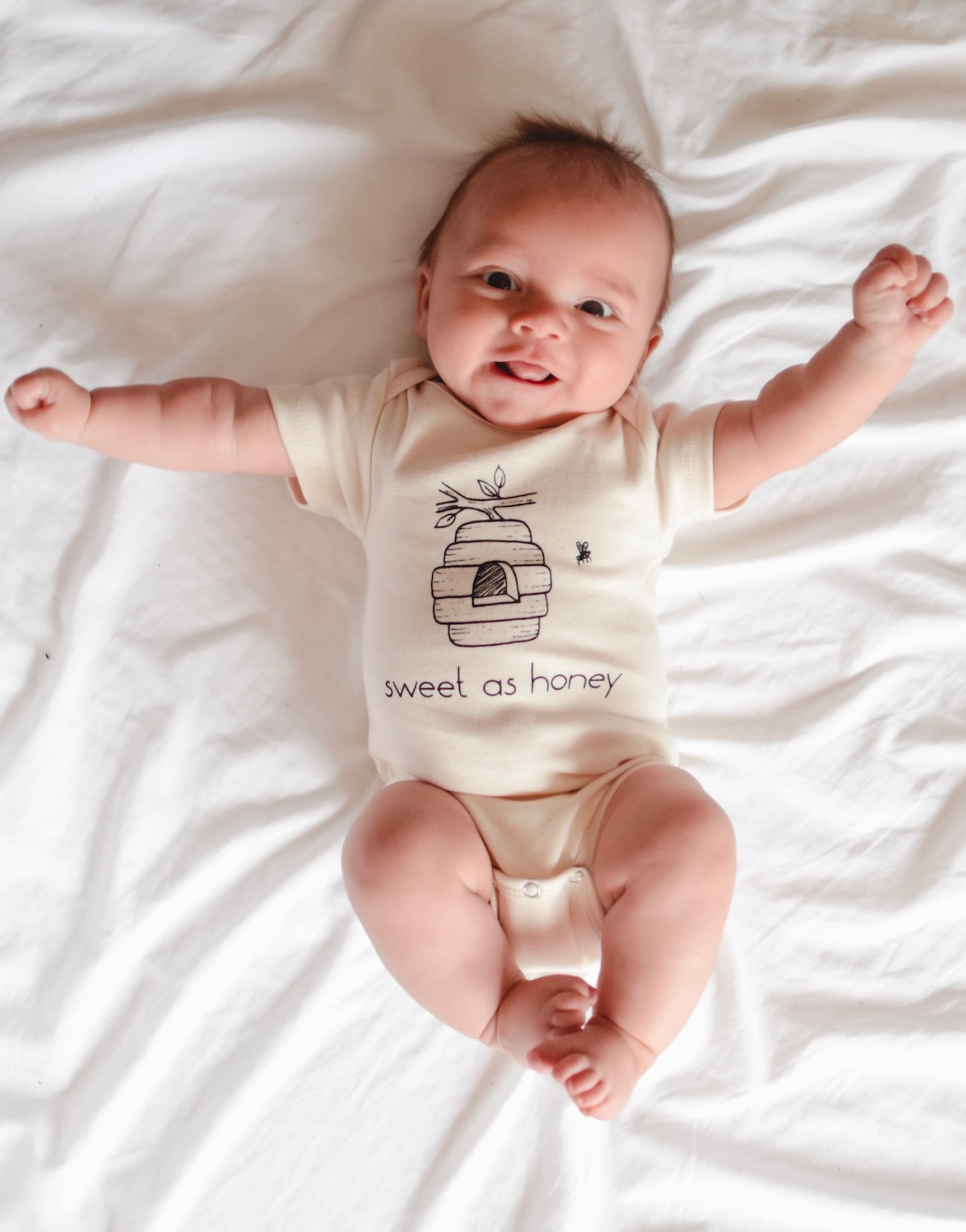 Sweet as Honey Organic Baby Bodysuit