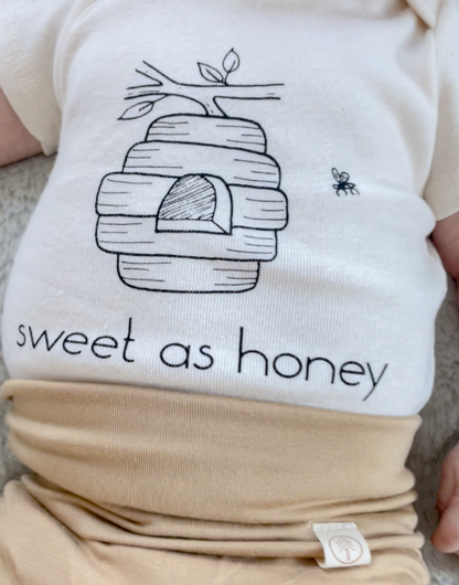 Sweet as Honey Organic Baby Bodysuit