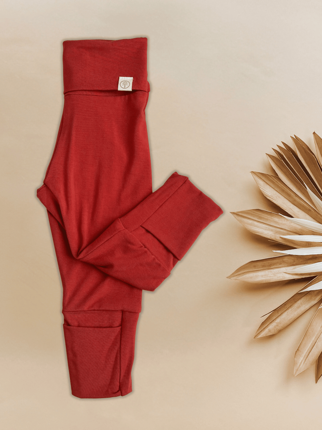 *Adjusted Fit* Fold Over Footie Leggings | Spice | Luxury Bamboo