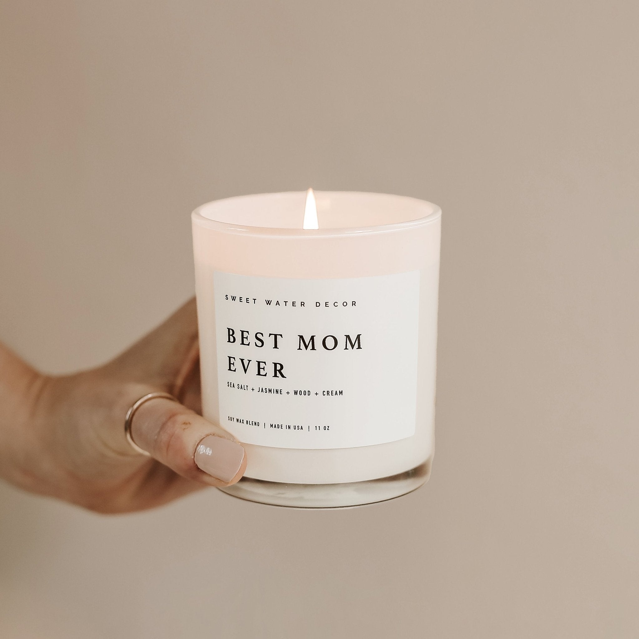 Best Mom Ever! Soy Candle - White Jar - 11 oz