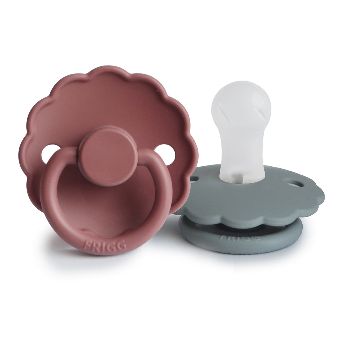 FRIGG Daisy Silicone Pacifier 2 - Pack - Tenth &amp; Pine - FRIGG PACIFIERS - 0 - 6 months - Woodchuck/French Gray