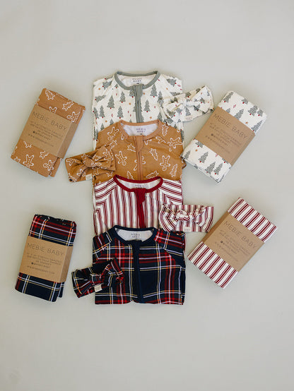 Red Stripes Bamboo Stretch Swaddle