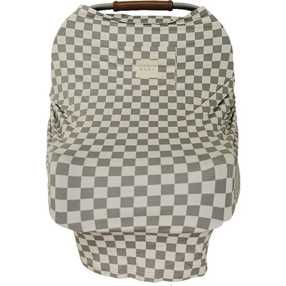 Light Green Checkered Bamboo Multi-Use Cover