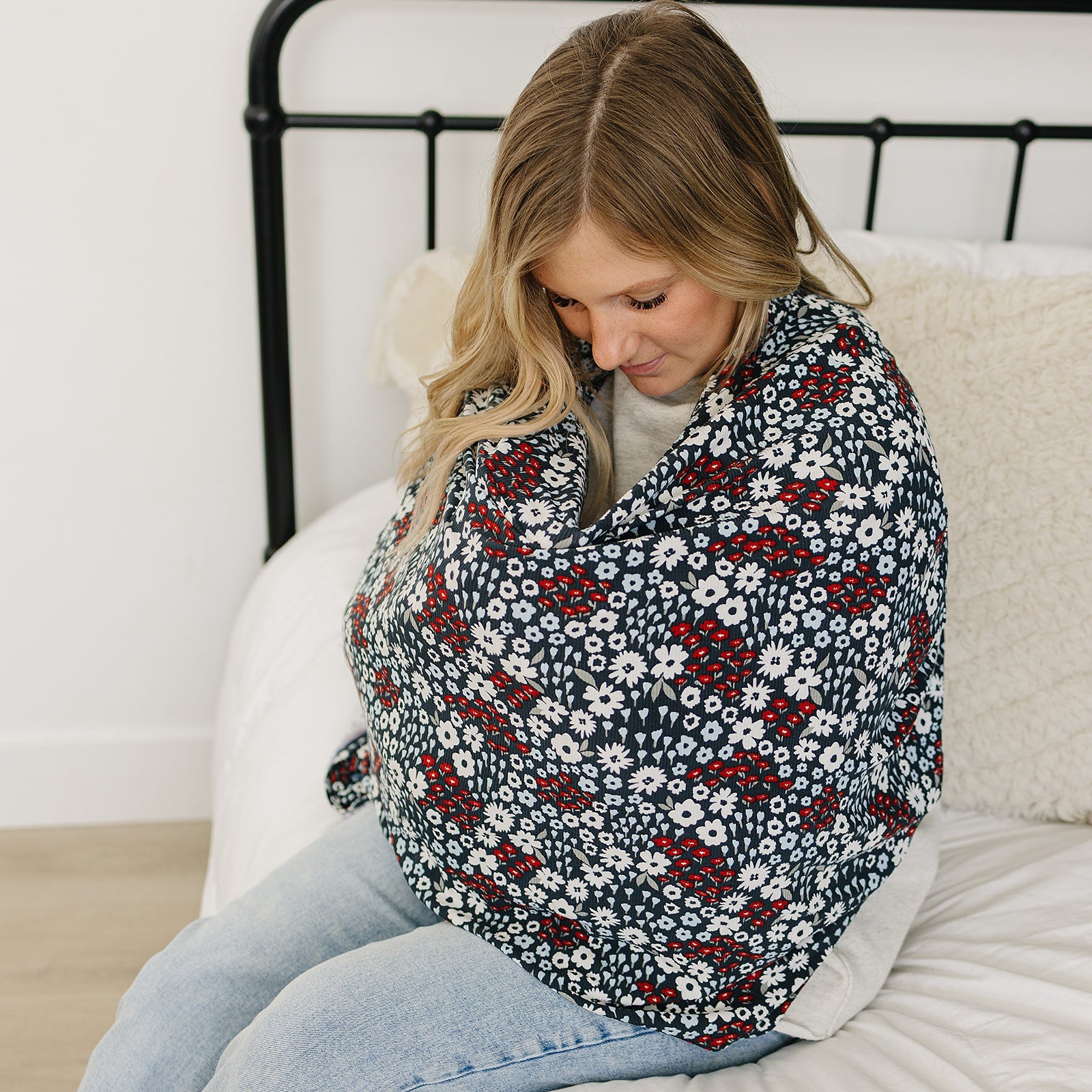 Americana Floral Ribbed Bamboo Multi-Use Cover