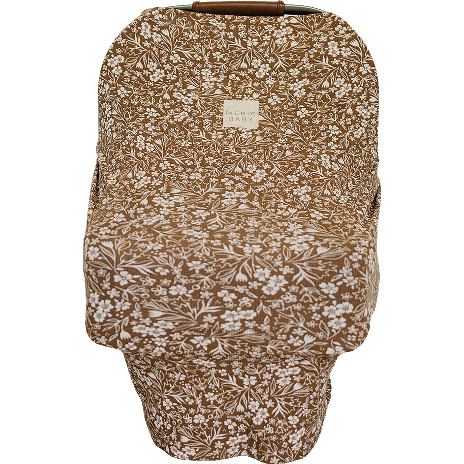 Brown Floral Ribbed Bamboo Multi-Use Cover