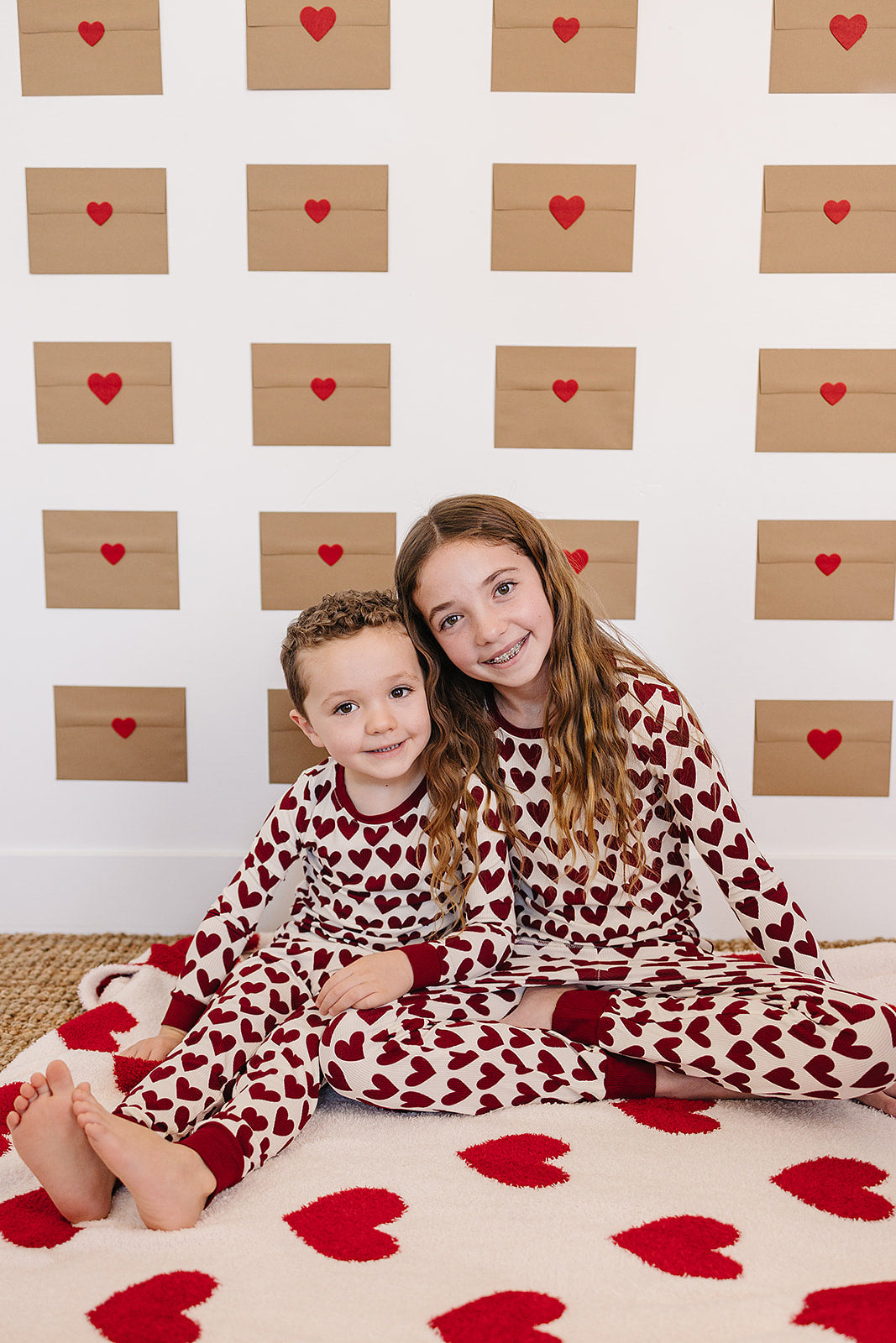 Hearts Ribbed Bamboo Cozy Set