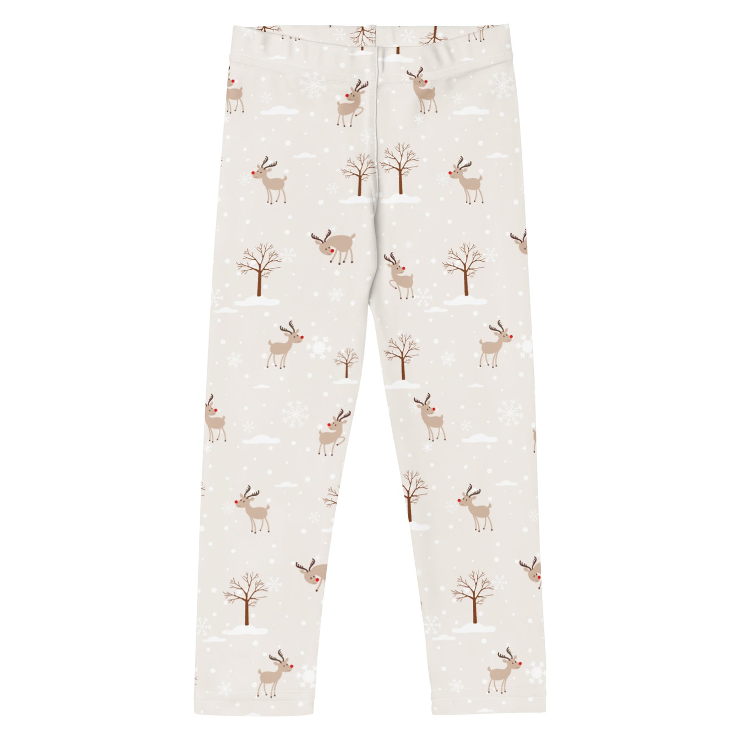 winter reindeer kids leggings