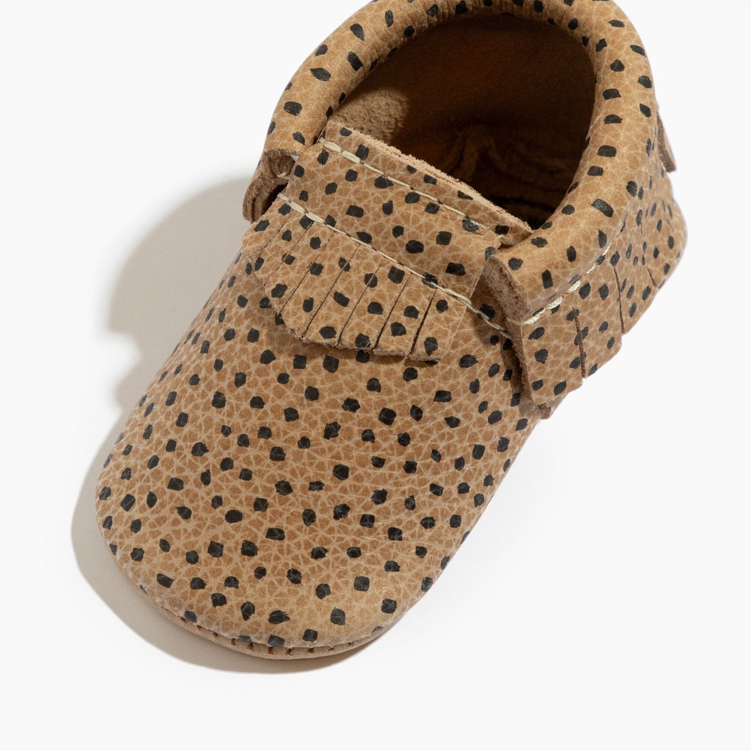 Almond Speckles Moccasin Baby Shoe - Tenth &amp; Pine - Moccasin - Soft Sole - 1