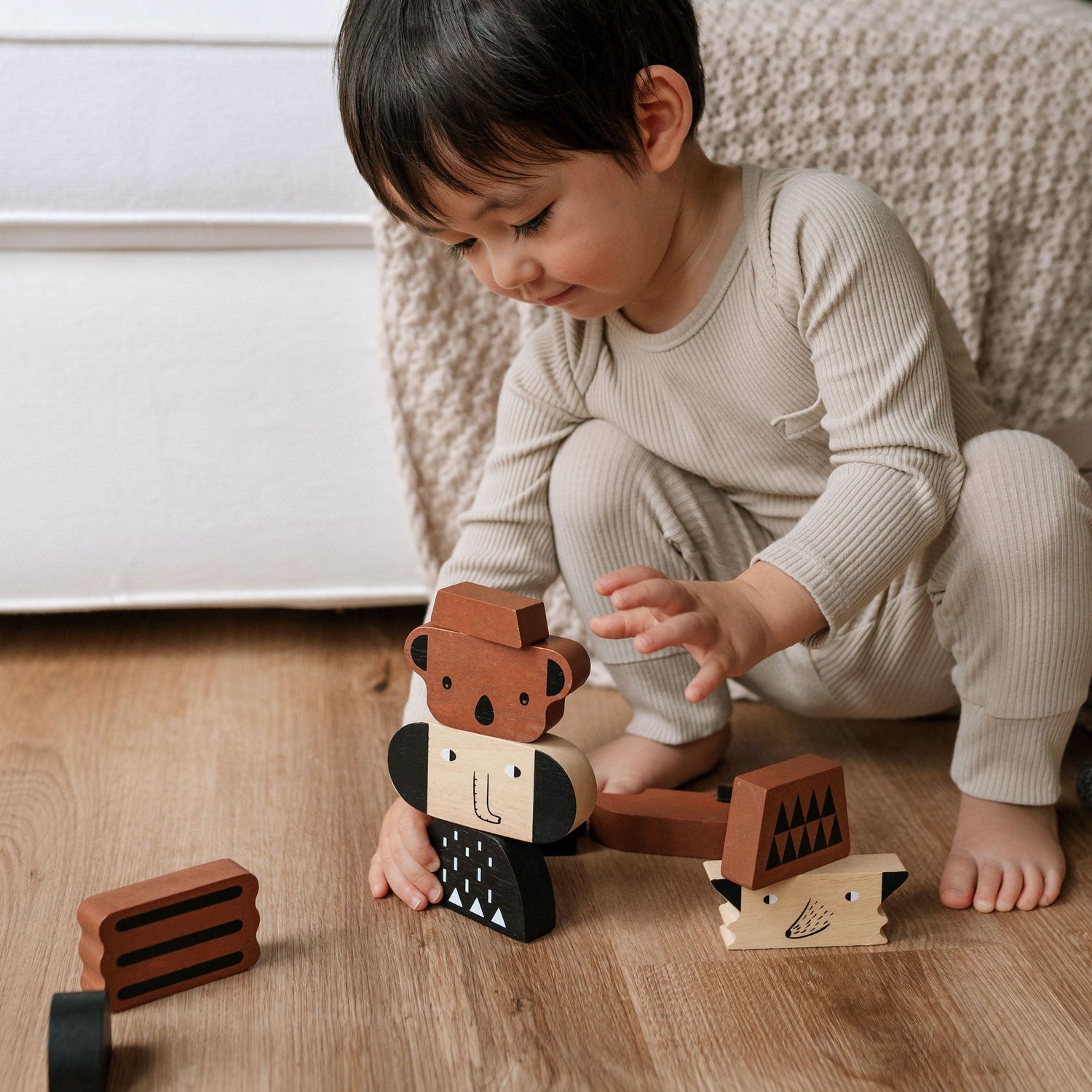 Animal Tower Wooden Toy - Tenth &amp; Pine - Wooden Toys - 