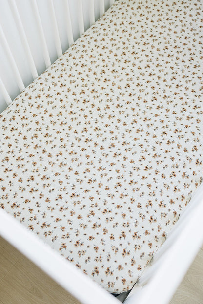 Autumn Bloom Muslin Crib Sheet - Tenth &amp; Pine - 