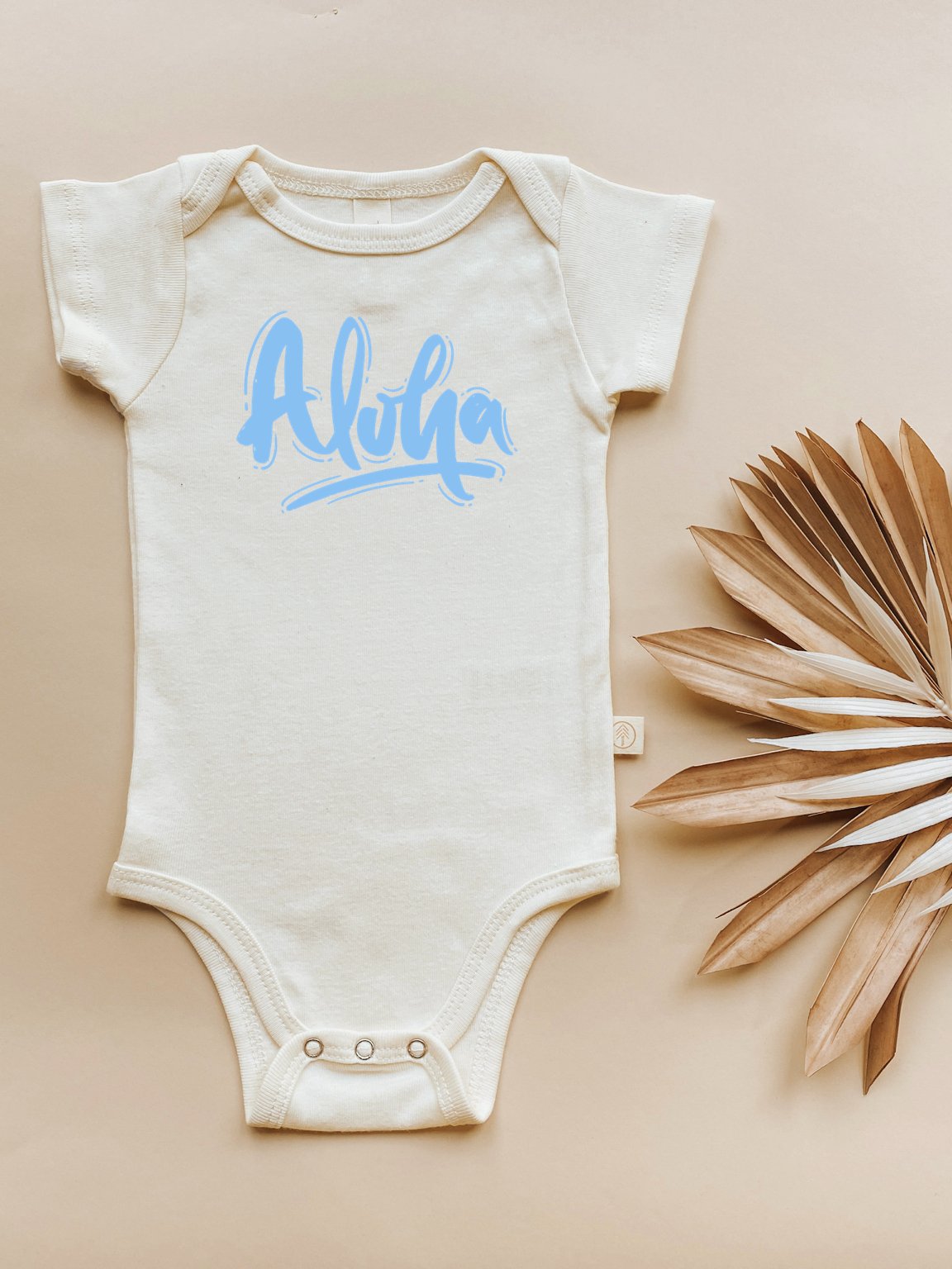 Baby Aloha Graphic Organic Bodysuit - Tenth &amp; Pine - Short Sleeve Bodysuit - 0 - 3M