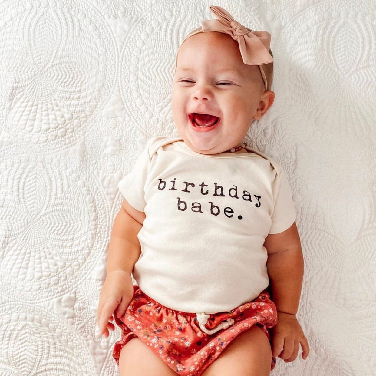 Baby birthday babe. Organic Cotton Bodysuit - Tenth & Pine - Bodysuits - 0 - 3 M