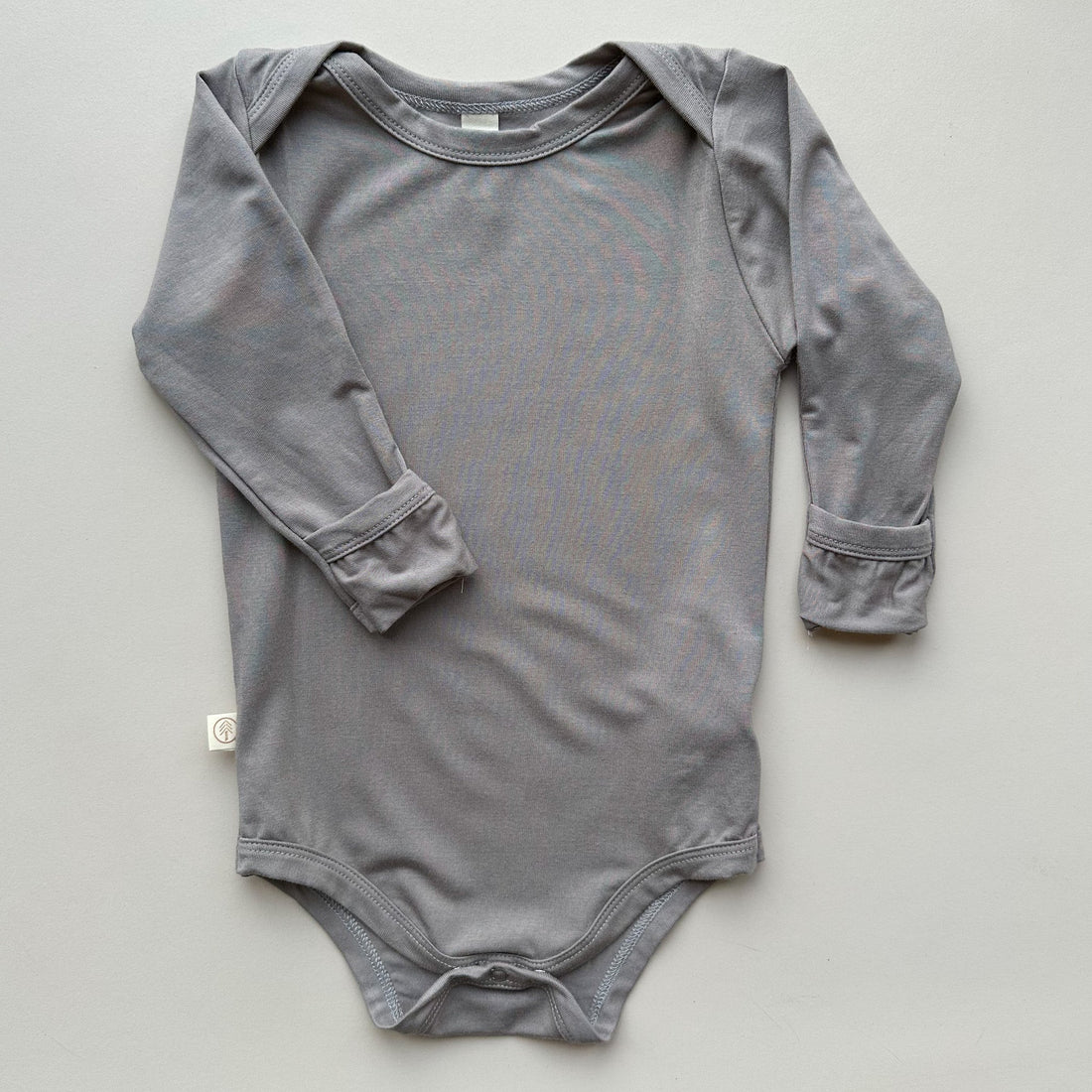 Baby Bodysuit with Mittens | Luxury Bamboo | Cappuccino - Tenth &amp; Pine - Bamboo Long Sleeve Tee - Bodysuit - 0 - 3M