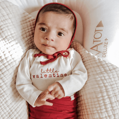 Baby Little Valentine Long - Sleeve Organic Cotton Bodysuit - Tenth &amp; Pine - Long Sleeve Onesie