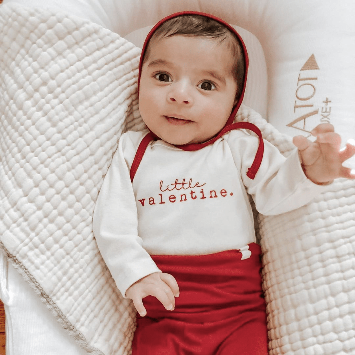 Baby Little Valentine Long - Sleeve Organic Cotton Bodysuit - Tenth &amp; Pine - Long Sleeve Onesie