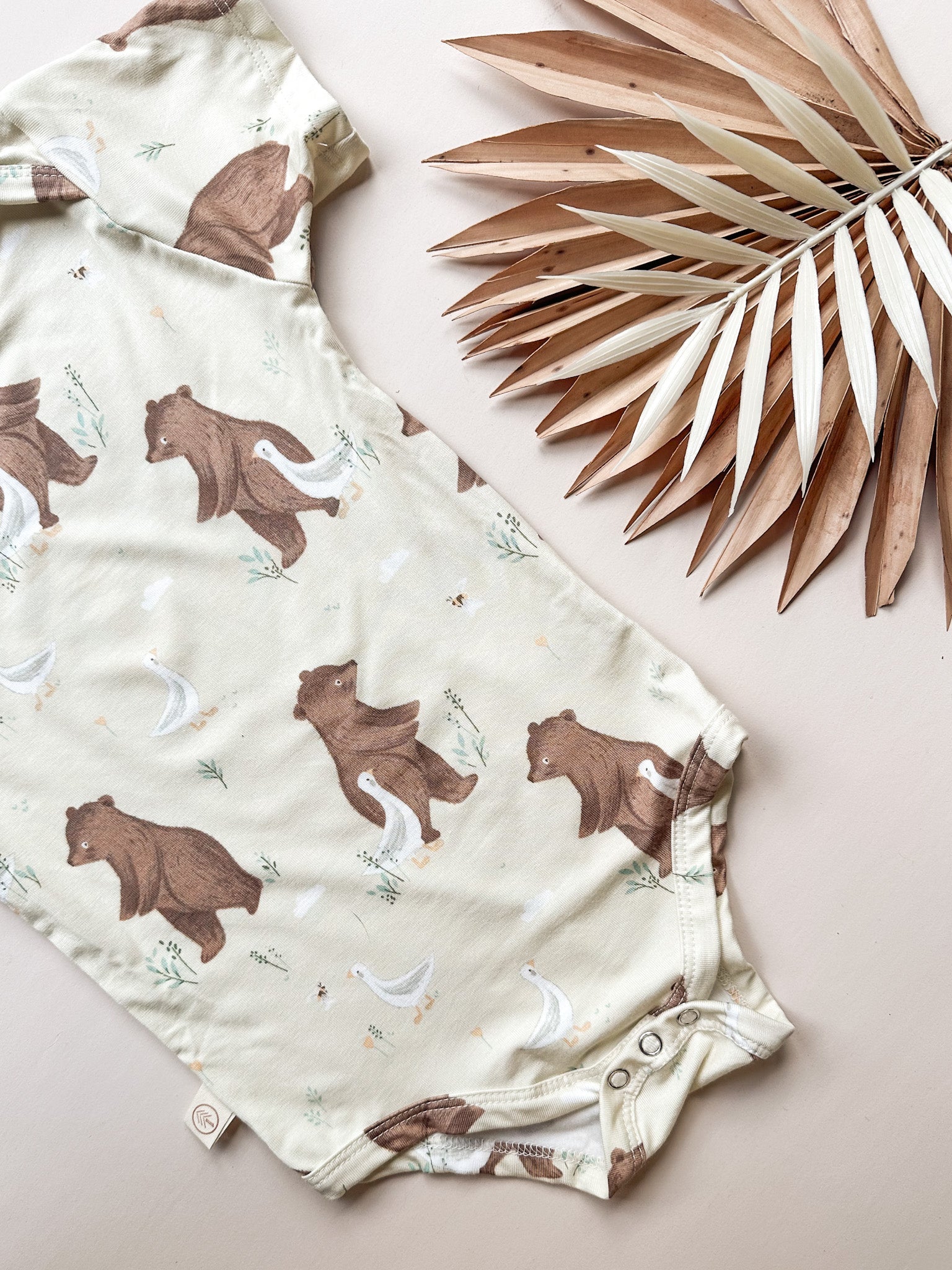 Baby Short Sleeve Bodysuit | Bear and Duck | Luxury Bamboo - Tenth &amp; Pine - BAMBOO ROMPER