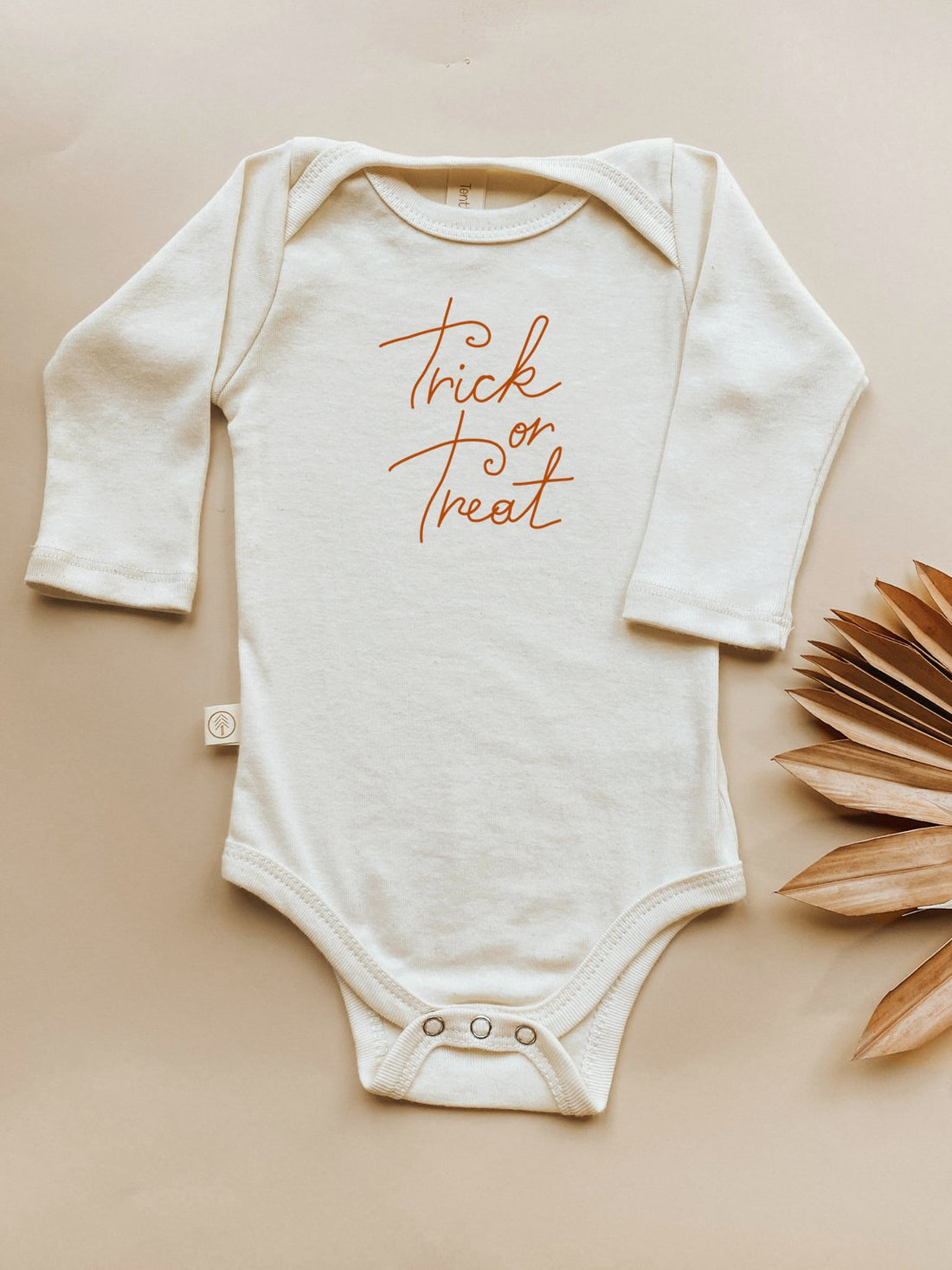 Baby Trick or Treat Graphic Long Sleeve Organic Bodysuit - Tenth &amp; Pine - Long Sleeve Onesie