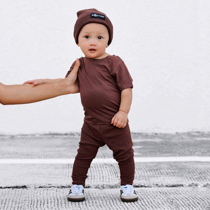 BAMBOO BASIC TEE - Black Cherry - Tenth &amp; Pine - basic tee - 0/6m