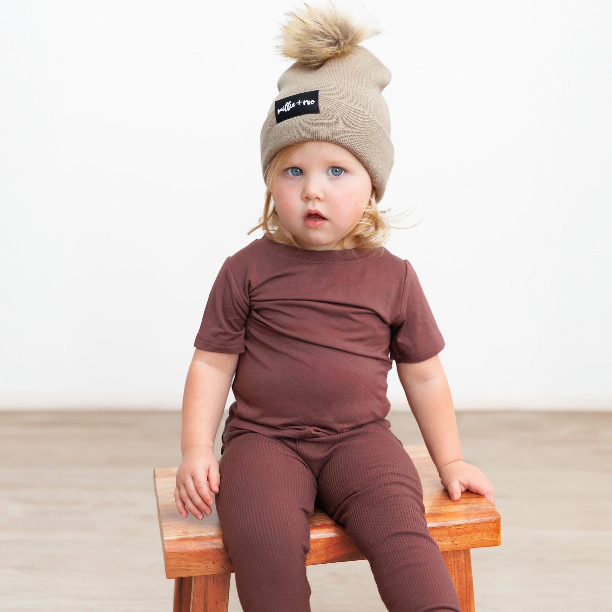 BAMBOO BASIC TEE - Black Cherry - Tenth &amp; Pine - basic tee - 0/6m