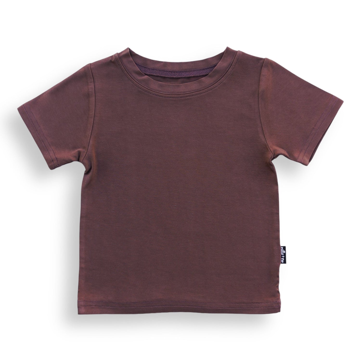 BAMBOO BASIC TEE - Black Cherry - Tenth &amp; Pine - basic tee - 0/6m