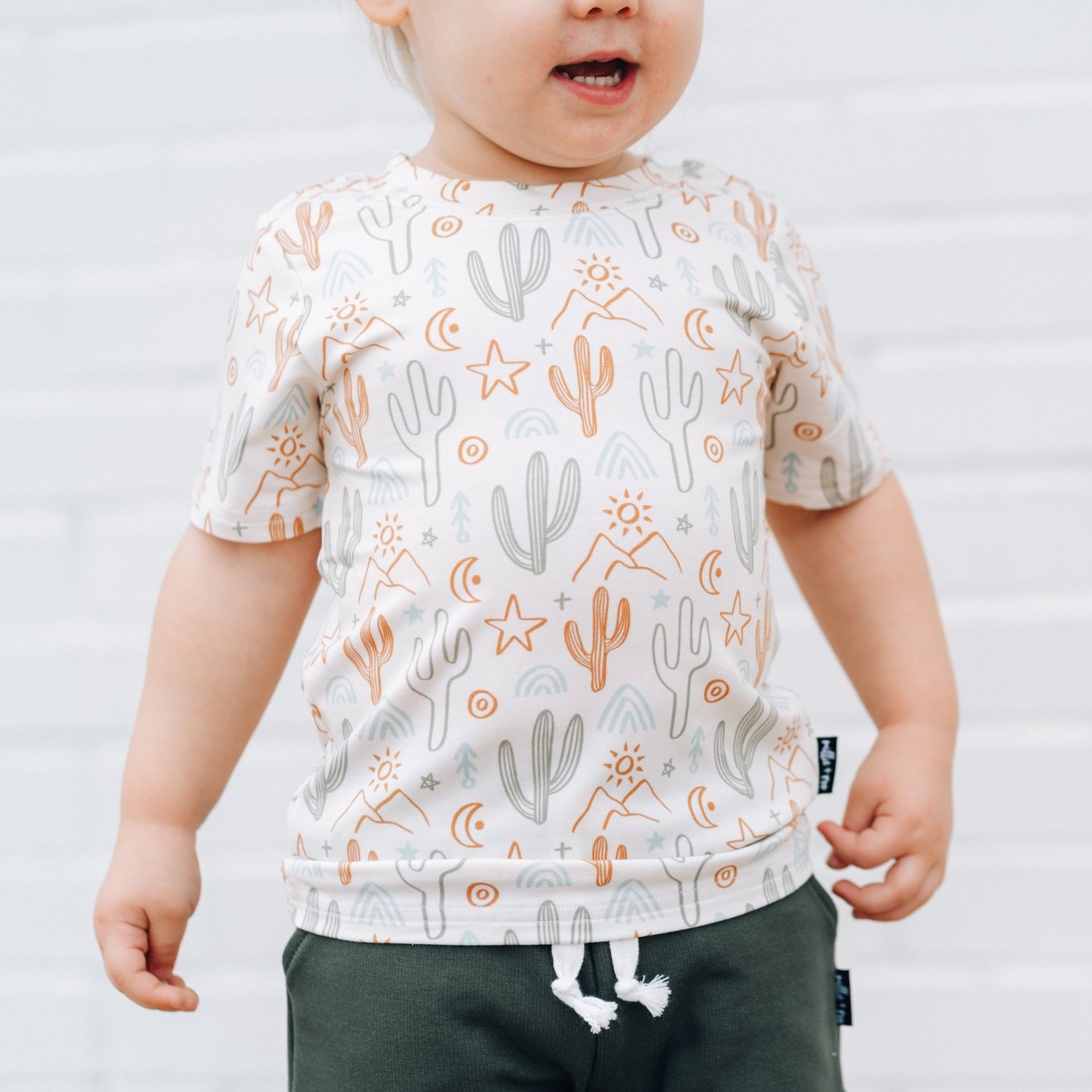 BAMBOO BASIC TEE - Cactus - Tenth &amp; Pine - basic tee - 0/6m