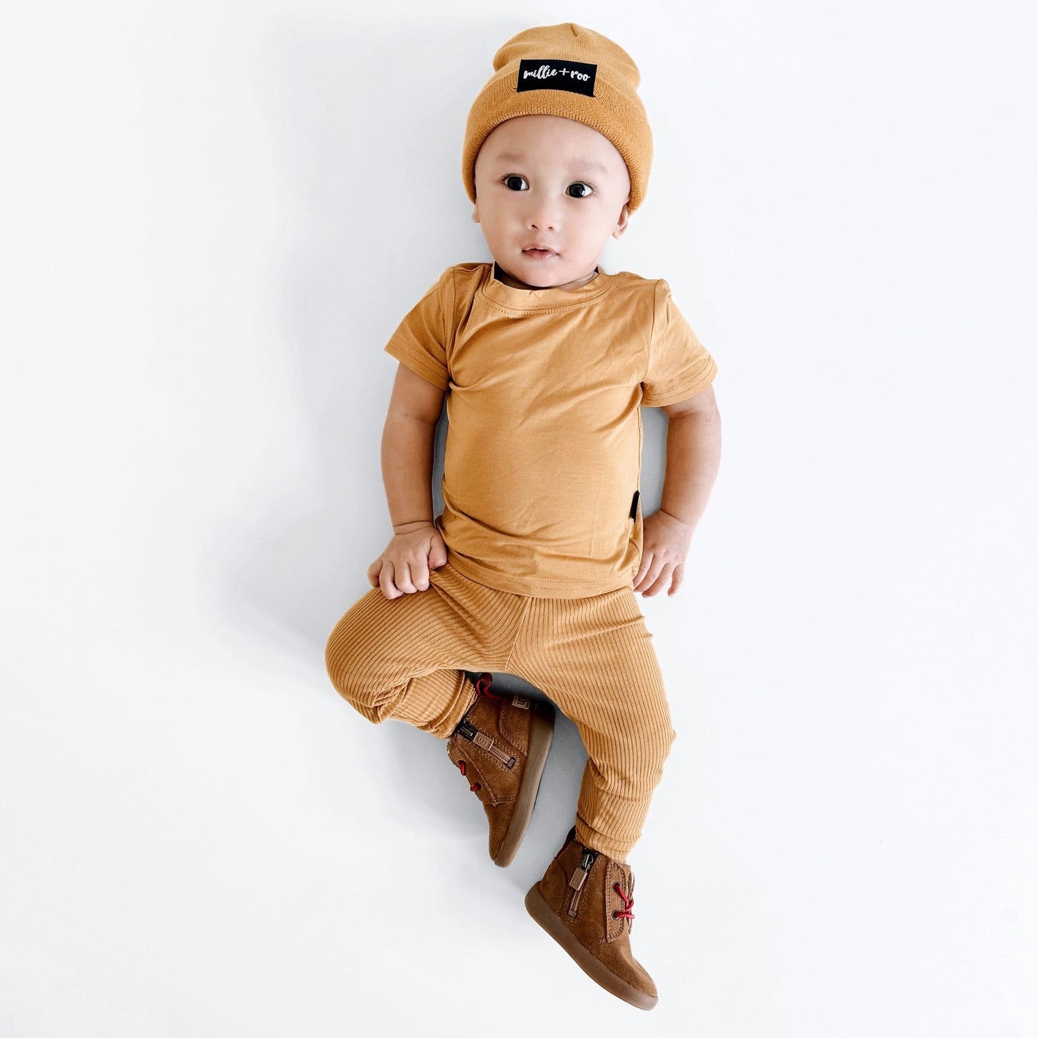 BAMBOO BASIC TEE - Honey Mustard - Tenth &amp; Pine - basic tee - 0/6m