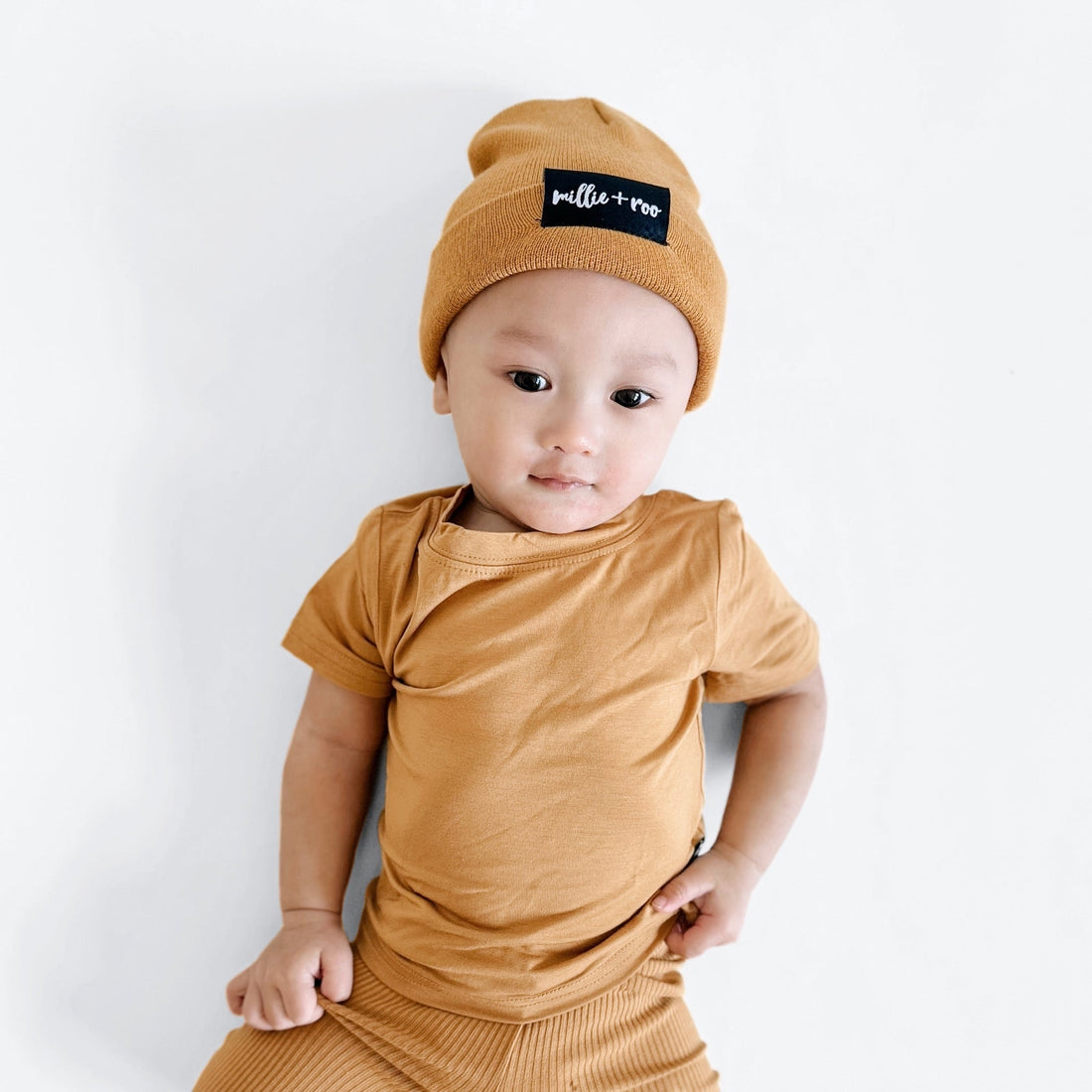 BAMBOO BASIC TEE - Honey Mustard - Tenth &amp; Pine - basic tee - 0/6m